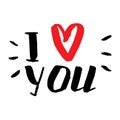 I love You vector text Royalty Free Stock Photo
