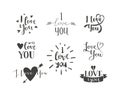 I love You vector text Royalty Free Stock Photo