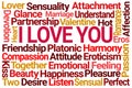 I Love You Word Cloud Royalty Free Stock Photo