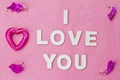 I love you words Royalty Free Stock Photo