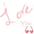 `I Love You` written on white background