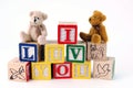 I Luv You with Bears Royalty Free Stock Photo