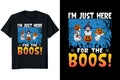 I'm just here for the boos halloween t-shirt design Royalty Free Stock Photo