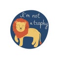 I`m not a trophy hand drawn lettering.
