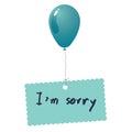 I'm sorry card vector Royalty Free Stock Photo