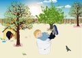 I'm stuck in a bucket Royalty Free Stock Photo