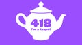 418 I'm a teapot error. Vector layout web template Royalty Free Stock Photo