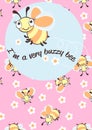 I'm a very buzzy bee children's character Royalty Free Stock Photo