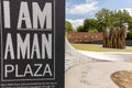 I AM A MAN Plaza close at Clayborn Temple in Memphis Tennessee