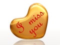 I miss you in golden heart