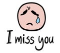 I miss you message Royalty Free Stock Photo