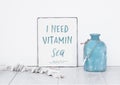 I need vitamin sea C with blue decoration text banner board on w