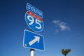 I-95 North Sign Against Clear Blue Sky