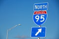 I-95 North Sign Against Clear Blue Sky