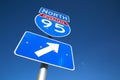 I-95 North Sign Against Clear Blue Sky