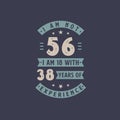I am not 56, I am 18 with 38 years of experience - 56 years old birthday celebration