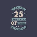 I am not 25, I am 18 with 7 years of experience - 25 years old birthday celebration