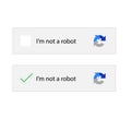 I am not robot on white background. captcha i am not a robot computer code. Website security form sign. Internet safety concept. Royalty Free Stock Photo