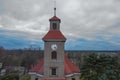 IÃâowa, town in Poland, parish church, view from the drone.