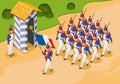 Napoleon`s grenadiers, French soldiers 19st century Royalty Free Stock Photo