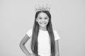 Because I am perfect. International childrens day. Superior princess. Playful princess. Schoolgirl princess golden crown