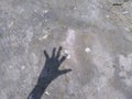 the shadow of my hand that explains some code Royalty Free Stock Photo