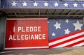 I Pledge Allegiance Military sign. Royalty Free Stock Photo