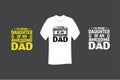 I am Proud Daughter of an Awesome dad T Shirt SVG Cut File Design