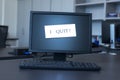 I quit not on screen Royalty Free Stock Photo