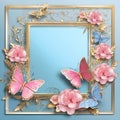 I recently came across the most amazing card design featuring delicate butterflies, a stylish photo frame, and elegant flowers.