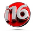 i16 red circle. Royalty Free Stock Photo