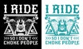 I Ride So I Don\'t Choke People, motorcycle T-shirt design