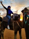 I am in Sahara at sunset!