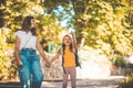 Mother and daughter having fun outside Royalty Free Stock Photo