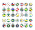 Set of vector icons. Flags of Amazonas and Para states, Brazil.
