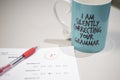 `I silently correcting your grammar` coffee mug