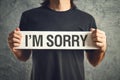 I am sorry message Royalty Free Stock Photo