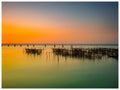 I spent my holidays shooting evenings in different locations.And this picture is the atmosphere before sunsey at Songkhla Lake Royalty Free Stock Photo