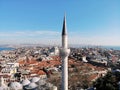 Istanbul, culture and historical capital of Turkey. Aerial photo from above. City view and landscape photo by drone. Moscue Royalty Free Stock Photo