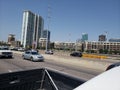 I35 Street view of dallas Texas skyline