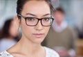 I take my future seriously. Cropped closeup portrait of a beautiful young woman wearing spectacles. Royalty Free Stock Photo