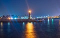 Night day and awesome lighthouse at alexandria coast egypt