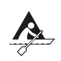 I Triangle Block Canoe Sport Figure Outline Symbol Vector Illustration