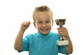 I've won the cup! Royalty Free Stock Photo