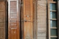 Good old wood doors ready to sell Royalty Free Stock Photo