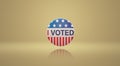 I voted America badge 3d rendering image Royalty Free Stock Photo
