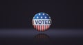 I voted America badge 3d rendering image Royalty Free Stock Photo