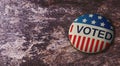 I voted America badge 3d rendering image Royalty Free Stock Photo