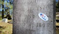 I voted sticker in a cemetery Royalty Free Stock Photo