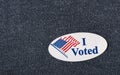 I voted sticker - closeup Royalty Free Stock Photo